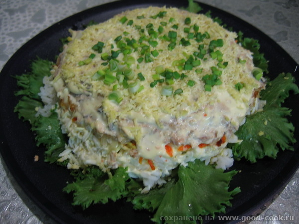 ещё одно блюдо перед отъездом: Рыбно-рисовый салат от Luna07, "Вкусняшки От Наташки