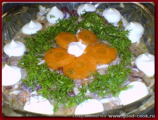САЛАТ С ПЕЧЕНЬЮ И ФАСОЛЬЮ