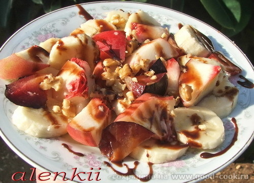 САМСА ПЕЧЁНАЯ С КУРИНОЙ ПЕЧЕНЬЮ И ГРИБАМИ ГРИБЫ ПО-ТАЙСКИ (от моего мужа) ФРУКТОВЫЙ САЛАТ С ШОКОЛАД... - 3
