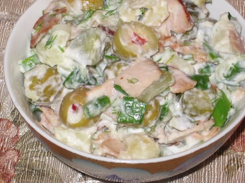 Выставляю очередной отчет с праздника, правда не новый, с начала месяца: Салат с семгой от Jazzinit... - 6