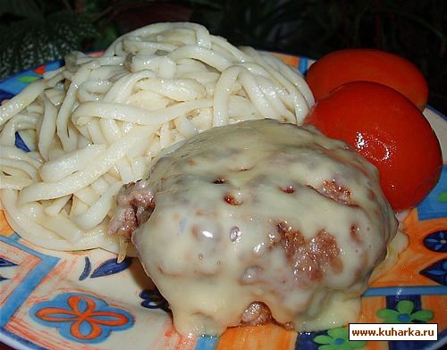 Новый вкусный рецептик "КОТЛЕТЫ С ЯБЛОЧКОМ ПОД СЫРОМ"