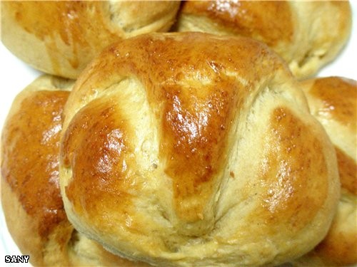 ОВСЯНЫЕ БУЛОЧКИ С СЫРОМ 0,5 ст овсяных хлопьев + теплое молоко - 2