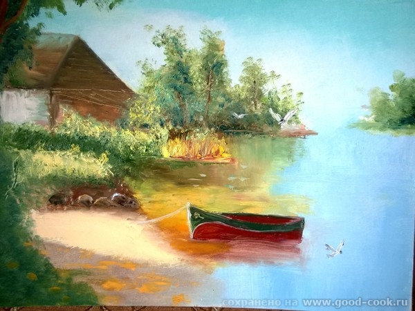 пейзаж с лодкой