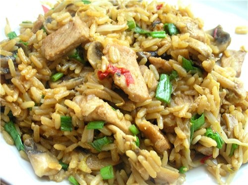 Кантонский рис Рис с тигровыми креветками, овощами и изюмом Рис со свининой по-тайски Плов с овощам... - 3