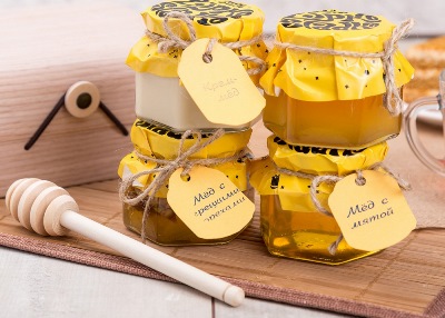 съедобный подарок мёд с логотипом