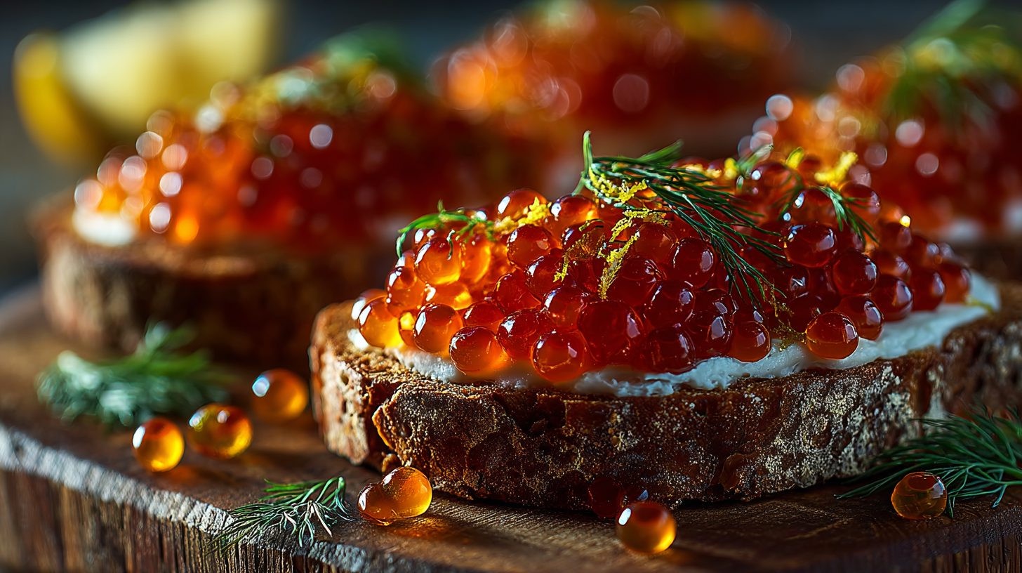 Паста из щучьей икры на хлебе