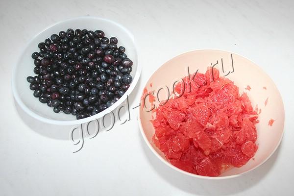 виноградный джем с дольками грейпфрута