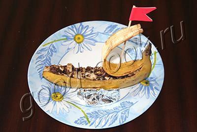 банановый десерт Кораблик