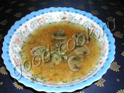 чечевичный суп с грибами