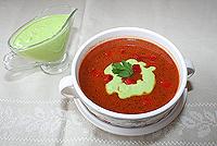 фасолевый суп с запеченными помидорами
