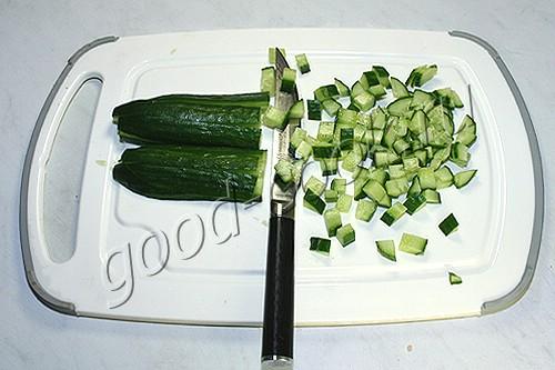 салат с грибами и свежими огурцами