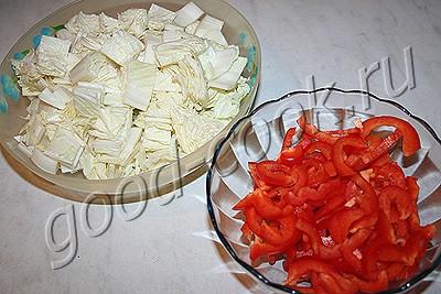 пряный салат из капусты и болгарского перца