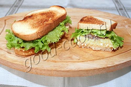 сэндвичи с яичным салатом и грибами