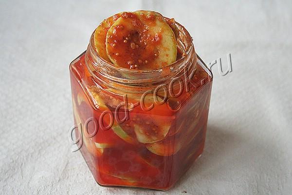кабачки закусочные в томатном маринаде