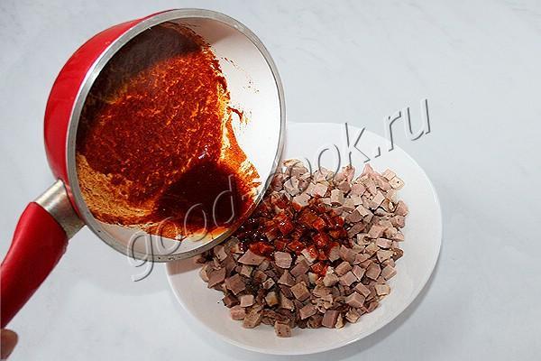 салат из пекинской капусты с пряным мясом