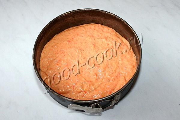 закусочный морковный торт с солёными огурцами