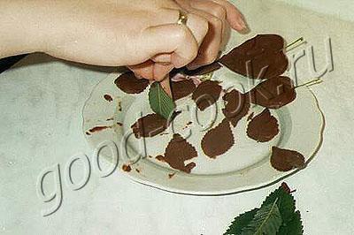 шоколадные листики