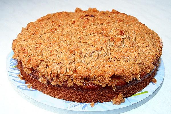 датский кокосово-карамельный пирог
