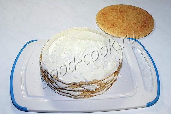 торт "Молочная девочка" с творожно-сметанным кремом