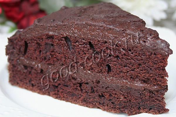постный шоколадный торт с шоколадным кремом