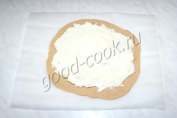 пирог из фасолевого теста с двумя видами сыра