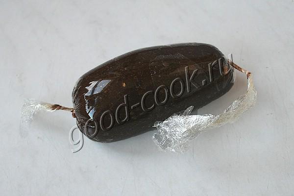 шоколадная колбаса с геркулесом