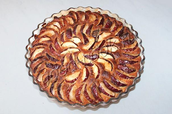 рисово-овсяный пирог с яблоками
