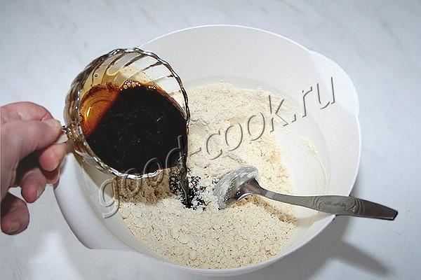 постное медово-кофейное печенье