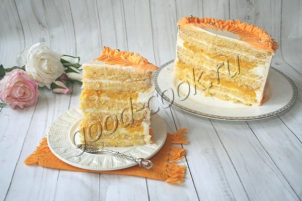 торт "Апельсиновая Молочная девочка" с начинкой