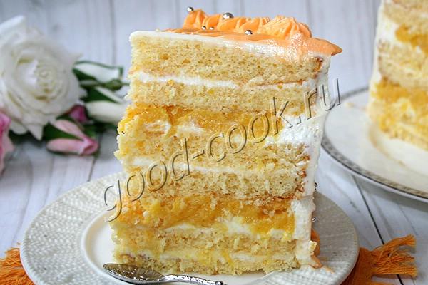 торт "Апельсиновая Молочная девочка" с начинкой