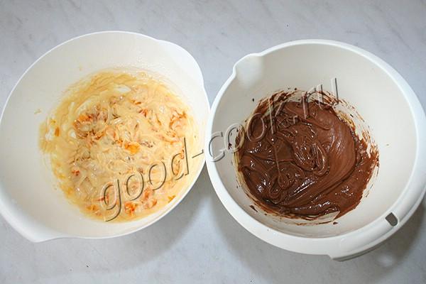 мраморный кекс с курагой и шоколадом