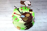 Торт "Молочная девочка" с кокосом и орехами