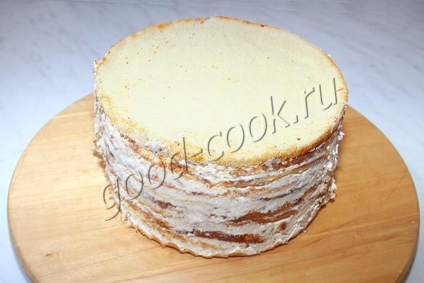 торт "Молочная девочка" с кокосом и орехами