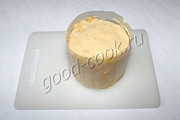 спиральный торт из печенья с апельсиновым кремом