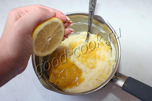 масляный лимонно-медовый крем на манке
