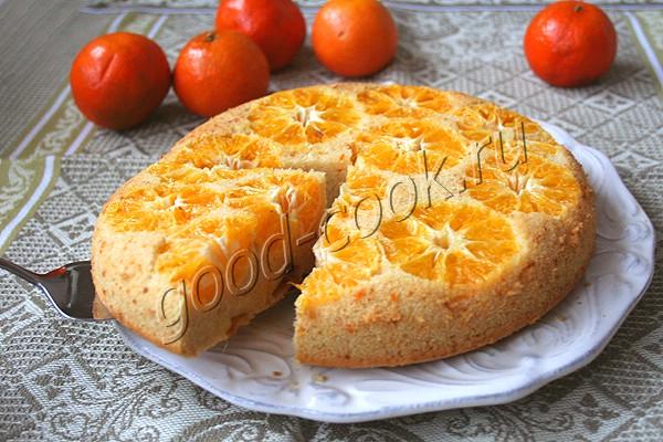перевёрнутый пирог с мандаринами