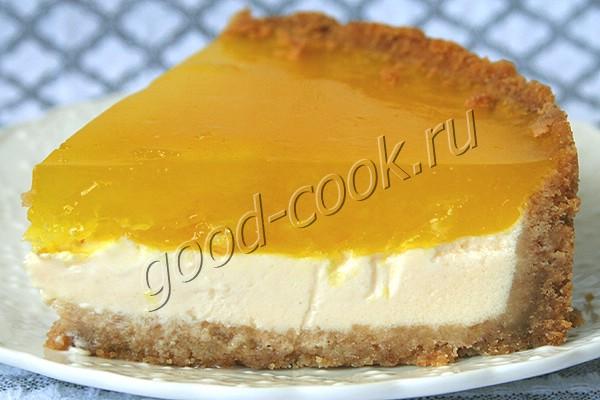 чизкейк с желе из лимонного джема