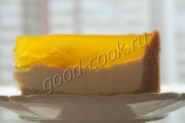 чизкейк с желе из лимонного джема