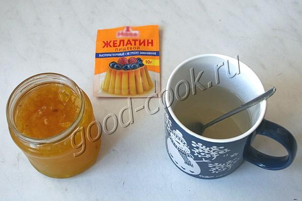 чизкейк с желе из лимонного джема
