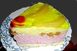 торт двухцветный творожно-сливочный