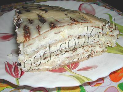 блинчатый пирог с творогом и лимоном