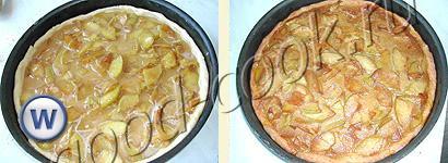 творожный яблочно-карамельный пирог