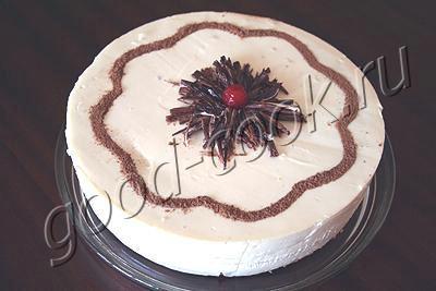 торт с творогом и белым шоколадом