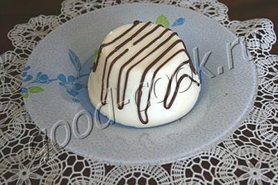 пирожное с творогом и белым шоколадом
