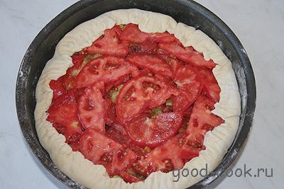 пирог с кабачками и помидорами