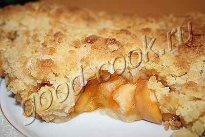 рассыпчатый пирог с яблоками