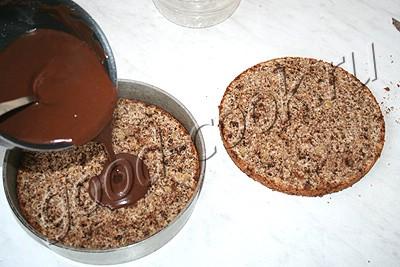 шоколадно-ореховый торт с мягким кремом