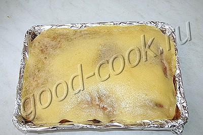 цитрусовый пирог с орехами и заварной помадкой