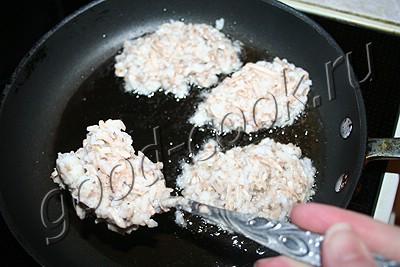 оладьи из риса с грибами