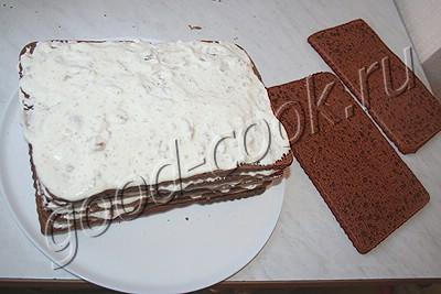 шоколадно-медовый торт со сметанно-ореховым кремом